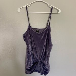 Purple velvet City Streets tank top